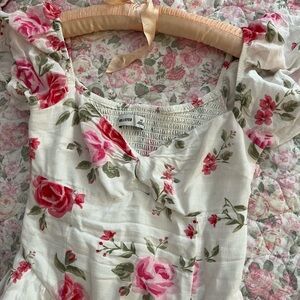 Hollister Floral Puff Sleeve Dress XS